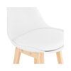 Tabouret de bar - Lot de 2 chaises de bar design 48x102x56 cm blanc - ELO photo 5