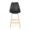 Tabouret de bar - Lot de 2 chaises de bar design 48x102x56 cm noir - ELO photo 2