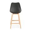 Tabouret de bar - Lot de 2 chaises de bar design 48x102x56 cm noir - ELO photo 4