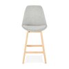 Tabouret de bar - Lot de 2 chaises de bar design 48x102x56 cm tissu gris - ELO photo 2