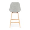 Tabouret de bar - Lot de 2 chaises de bar design 48x102x56 cm tissu gris - ELO photo 4