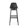 Tabouret de bar - Lot de 2 chaises de bar 42x48x102 cm noir et pieds noir - ELO photo 2