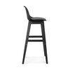 Tabouret de bar - Lot de 2 chaises de bar 42x48x102 cm noir et pieds noir - ELO photo 3