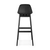 Tabouret de bar - Lot de 2 chaises de bar 42x48x102 cm noir et pieds noir - ELO photo 4