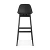 Tabouret de bar - Lot de 2 chaises de bar 42x48x102 cm noir et pieds noir - ELO photo 5