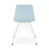 Chaise - Lot de 2 chaises repas bleues et pieds blancs - FANIE photo 4