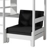 Lit enfant - Lit surélevé 90x200 cm avec fauteuil et bureau blanc - PINO photo 2