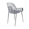 Chaise de jardin - Lot de 2 chaises de jardin en aluminium gris - KUIP photo 3