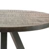 Table - Table ronde 120 cm en manguier massif grisé et acier - TRAPPY photo 5