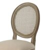 Chaise - Lot de 2 chaises en bois naturel et tissu taupe - MEDAILLON photo 2