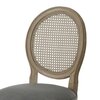 Chaise - Lot de 2 chaises en bois naturel et tissu gris - MEDAILLON photo 2