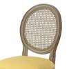 Chaise - Lot de 2 chaises en bois naturel et tissu jaune - MEDAILLON photo 2