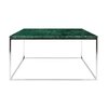 Table basse - Table basse 75 cm plateau en marbre vert piètement chromé - LYDIA photo 2