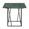 Table basse - Table d'appoint plateau en marbre vert piètement noir - HELIX photo 2