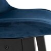 Tabouret de bar - Lot de 2 chaises de bar H76 cm en tissu bleu foncé pieds noirs - ELO photo 4