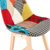 Tabouret de bar - Lot de 2 chaises de bar H75 cm en tissu patchwork - ELO photo 4
