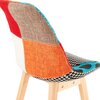 Tabouret de bar - Lot de 2 chaises de bar H75 cm en tissu patchwork - ELO photo 5