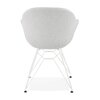 Chaise - Lot de 2 chaises tissu gris clair piètement en métal blanc - UMILA photo 5