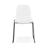 Chaise - Lot de 2 chaises repas 54x50x85 cm blanches et pieds noirs - LAYNA photo 2