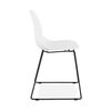 Chaise - Lot de 2 chaises repas 54x50x85 cm blanches et pieds noirs - LAYNA photo 3