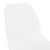 Chaise - Lot de 2 chaises repas 54x50x85 cm blanches et pieds noirs - LAYNA photo 5