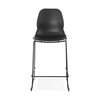 Tabouret de bar - Lot de 2 chaises de bar 52x51,5x101 cm noires pieds noirs - LAYNA photo 2