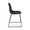Chaise - Lot de 2 chaises 50x54,5x85 cm tissu gris foncé pieds noirs - LAYNA photo 3