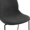 Chaise - Lot de 2 chaises 50x54,5x85 cm tissu gris foncé pieds noirs - LAYNA photo 5