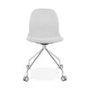 Chaise de bureau - Chaise à roulettes 46x49x86 cm en tissu gris clair - LAYNA photo 2