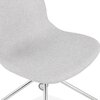 Chaise de bureau - Chaise à roulettes 46x49x86 cm en tissu gris clair - LAYNA photo 5