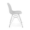 Chaise - Lot de 2 chaises 49x49x83 cm tissu gris clair pieds chromés - LAYNA photo 3