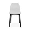 Chaise - Lot de 2 chaises en tissu gris clair et pieds noirs - MOANA photo 2