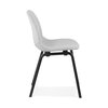 Chaise - Lot de 2 chaises en tissu gris clair et pieds noirs - MOANA photo 3