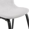 Chaise - Lot de 2 chaises en tissu gris clair et pieds noirs - MOANA photo 5