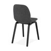 Chaise - Lot de 2 chaises en tissu gris foncé et pieds noirs - MOANA photo 4