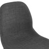Chaise - Lot de 2 chaises en tissu gris foncé et pieds noirs - MOANA photo 5