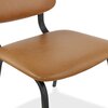 Chaise - Lot de 2 chaises 60x46x81 cm en PU marron et métal noir photo 3
