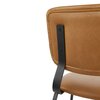 Chaise - Lot de 2 chaises 60x46x81 cm en PU marron et métal noir photo 5