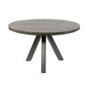 Table - Table ronde 140 cm en manguier massif grisé et acier - TRAPPY photo 2