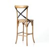 Tabouret de bar - Lot de 2 chaises de bar bistrot 46x42x118 cm en bois naturel photo 2