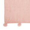 Couvre-lits et accessoires - Plaid 130x170 cm en polyester rose avec pompons - PANDO photo 2