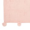 Couvre-lits et accessoires - Plaid 130x170 cm en polyester rose clair avec pompons - PANDO photo 2