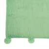 Couvre-lits et accessoires - Plaid 130x170 cm en polyester vert d'eau avec pompons - PANDO photo 2