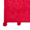 Couvre-lits et accessoires - Plaid 130x170 cm en polyester fuchsia avec pompons - PANDO photo 2