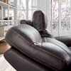 Canapé de relaxation - Ensemble de canapés de relaxation 3+2 places fixe en cuir marron photo 3