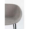 Tabouret de bar - Lot de 2 chaises de bar H65 cm en tissu gris - FESTON photo 4