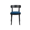 Chaise - Lot de 2 chaises 46x45x75 cm en velours bleu foncé - BRANDON photo 2