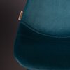 Tabouret de bar - Lot de 2 chaises de bar H65 cm en velours bleu - FRANKY photo 4