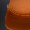 Tabouret de bar - Lot de 2 chaises de bar H80 cm en velours orange - FRANKY photo 4