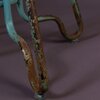 Tabouret de bar - Chaise de bar 35x43x88 cm en métal turquoise vieilli photo 5
